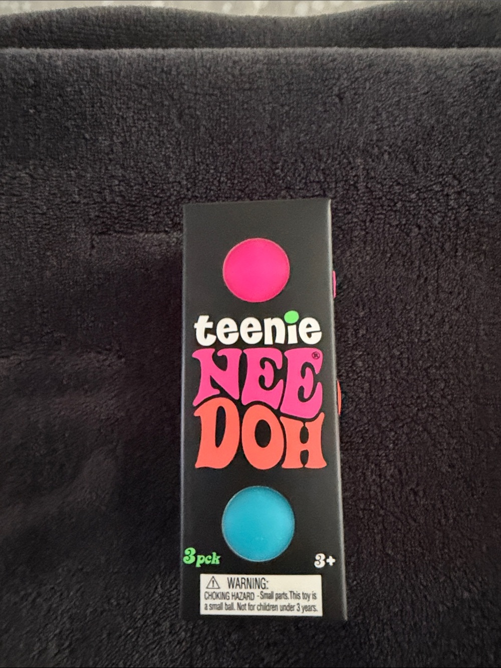 Needoh Teenie NeeDoh 3-Pack Pink orange and Blue Sensory Squeeze Balls